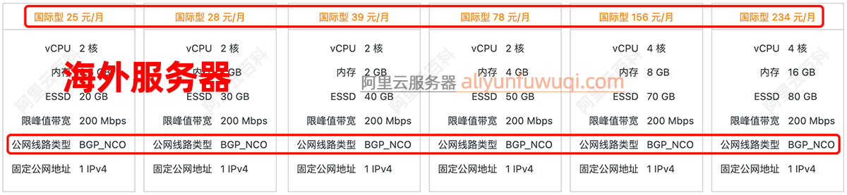 阿里云海外服务器轻量国际型