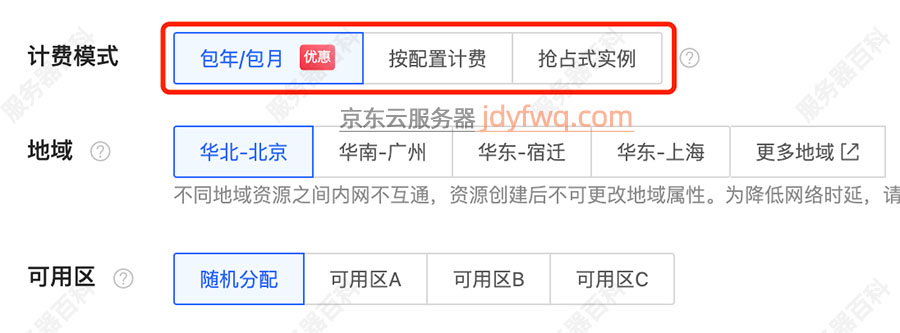 包年/包月、按配置计费和抢占式实例