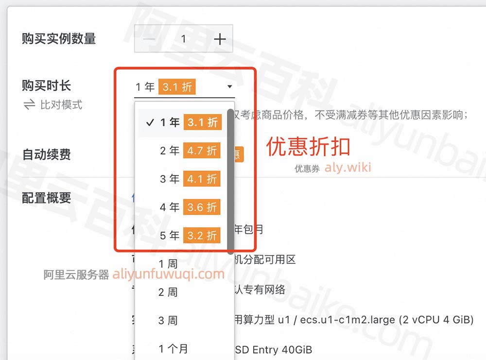 阿里云服务器常规优惠折扣