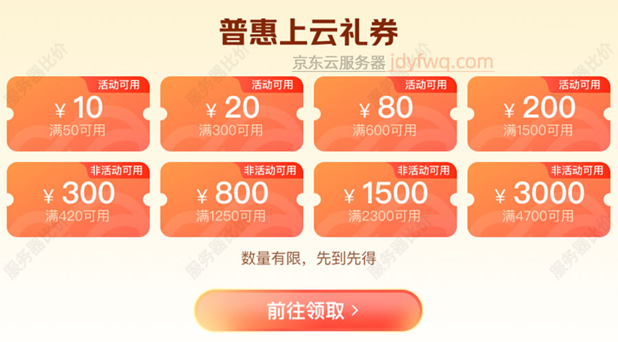 京东云优惠券免费领取