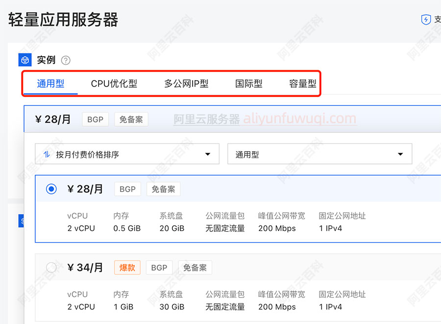 阿里云轻量应用服务器优惠价格，香港地域