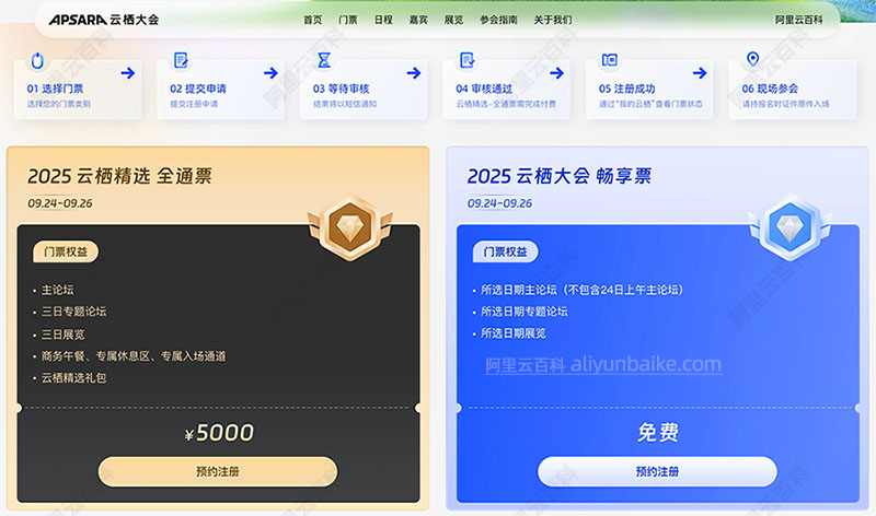 阿里云云栖大会2025年门票免费预约