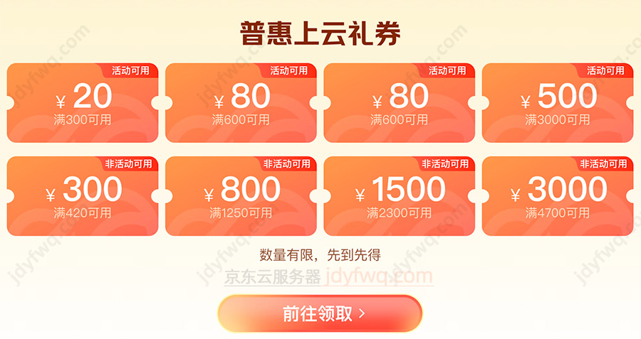 京东云2025年双十一优惠代金券免费领取