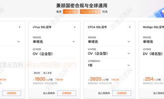 2025阿里云双十一优惠活动：SSL证书价格多少钱一年？