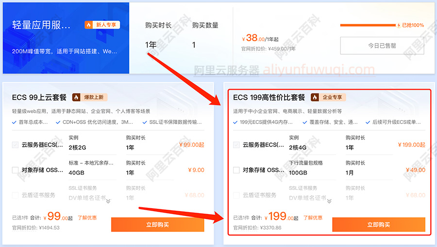 阿里云2000元服务器配置
