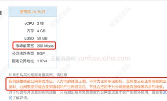 阿里云峰值带宽是什么意思？轻量应用服务器峰值带宽限制说明