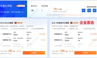 阿里云服务器租用费用，企业用户购买多少钱？